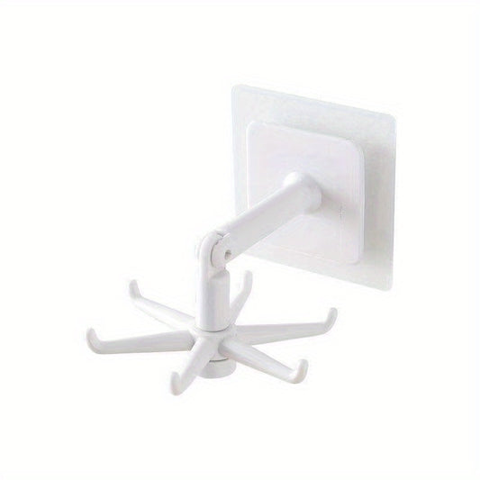 6-Hook Under Cabinet Utensil Holder, 360 Rotatable Kitchen Hooks
