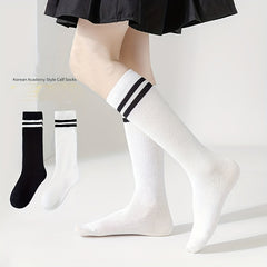 Kids College Style Stripes Mid Calf Stockings