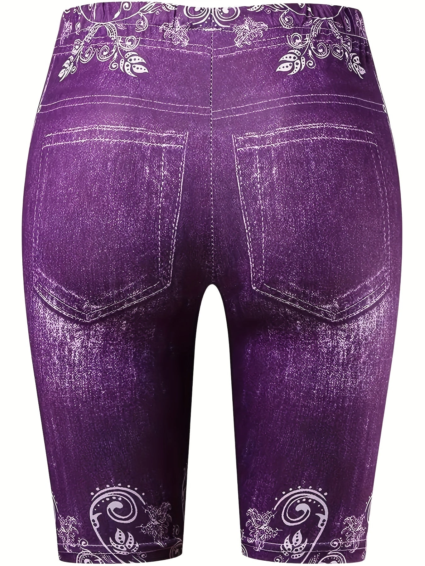 Butterfly Print High Waist Biker Shorts