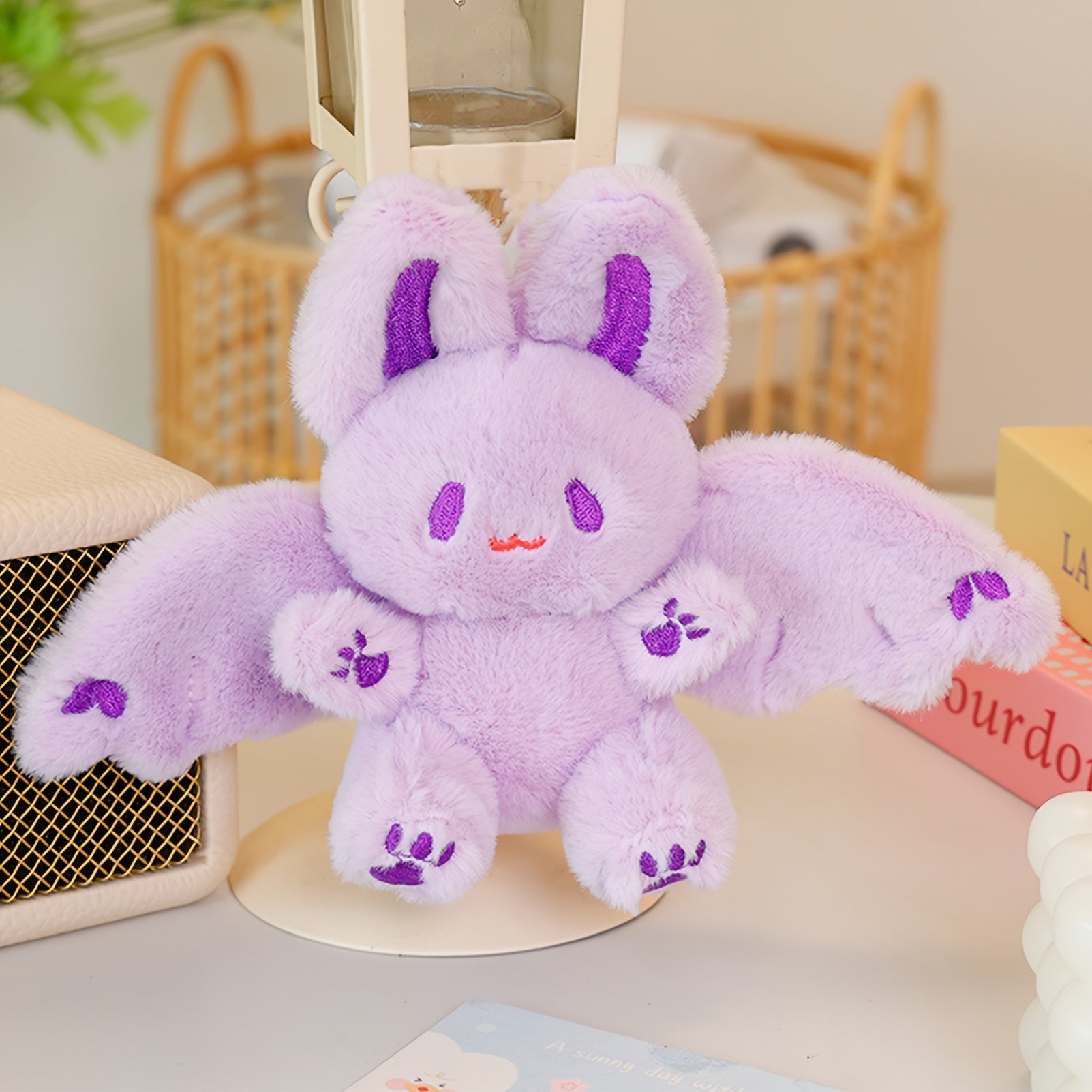 Halloween Bat Plush Toy Realistic Bunny Purple Soft Plush Decor