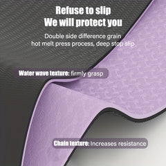 TPE Eco Friendly Double layer Fitness Mat Non slip 6.0ft 24.02inch