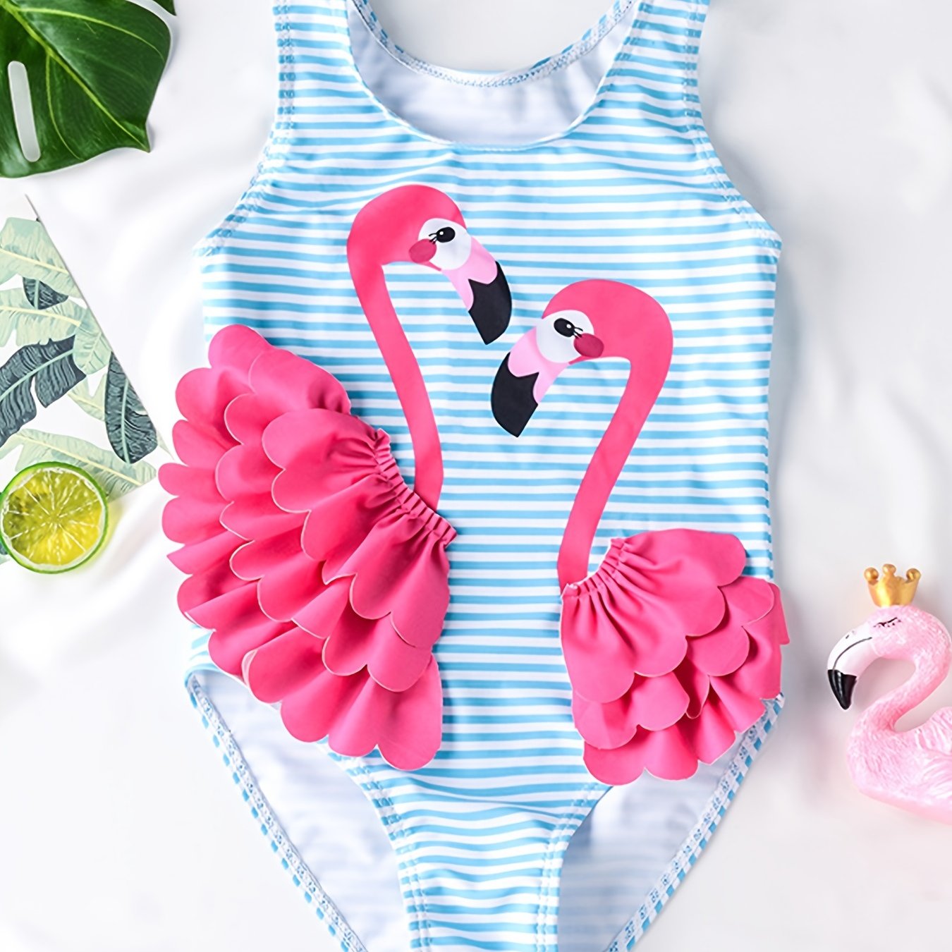 Baby Girls Flamingo Sleeveless Swimsuit