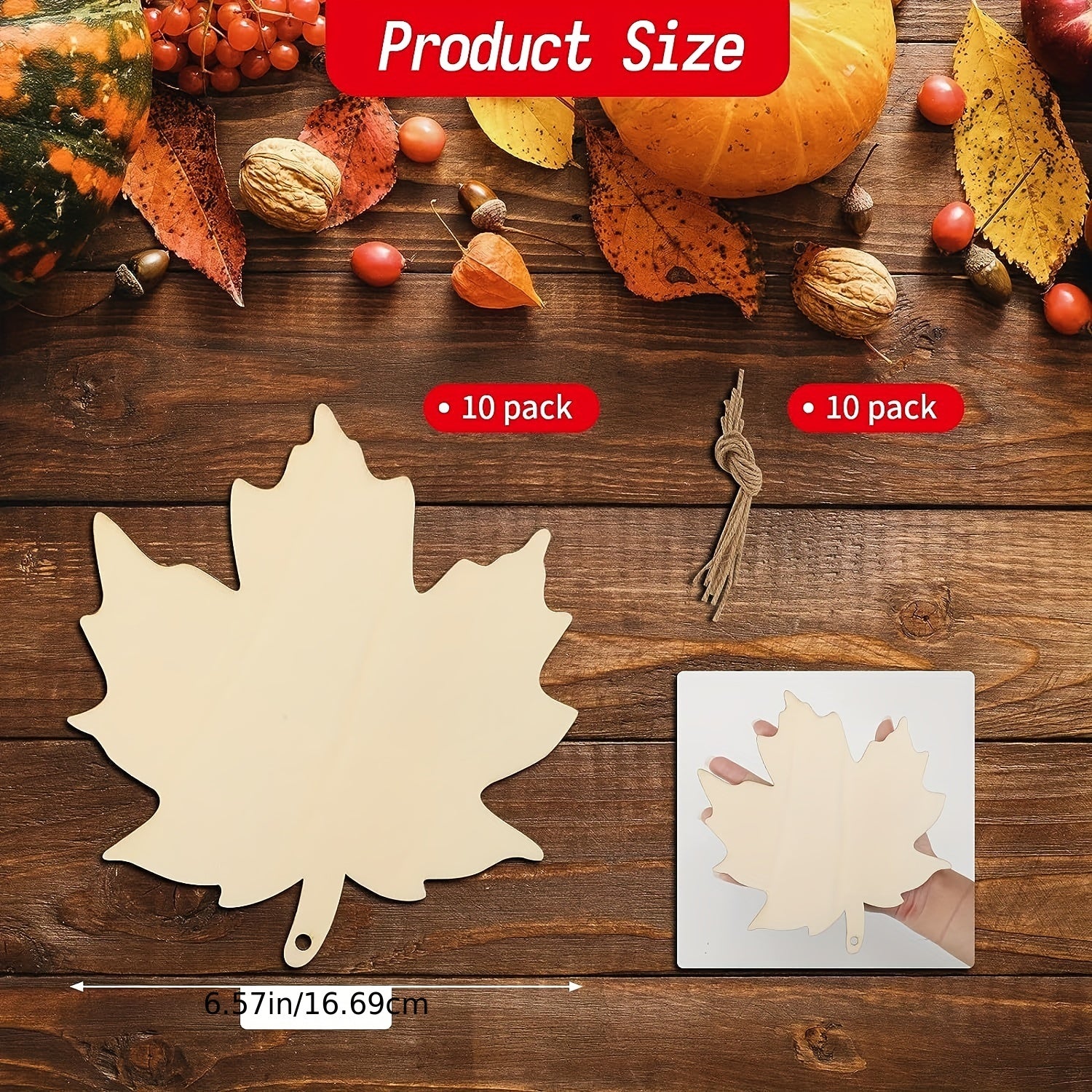 10pcs Maple Leaf Halloween Crafts Fall DIY Decorations