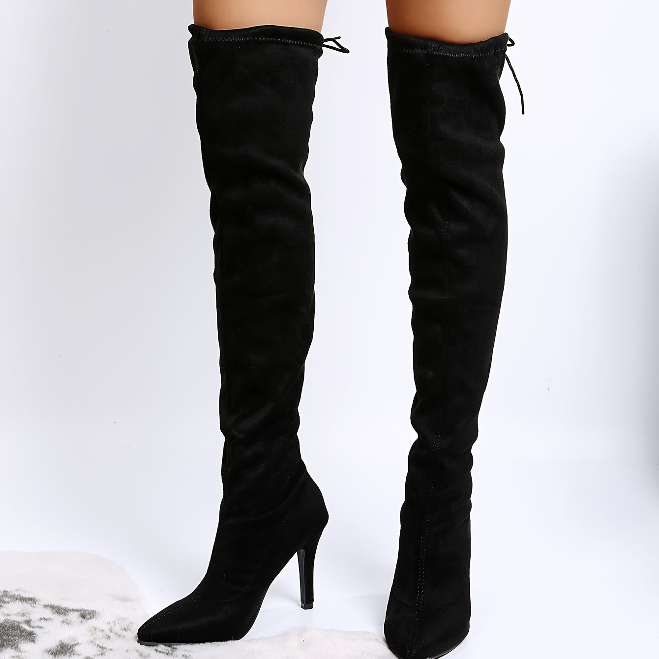 Women's Thigh High Boots Pointed Toe & Stiletto Heel Shoes Booties