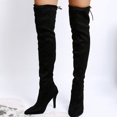 Women's Thigh High Boots Pointed Toe & Stiletto Heel Shoes Booties