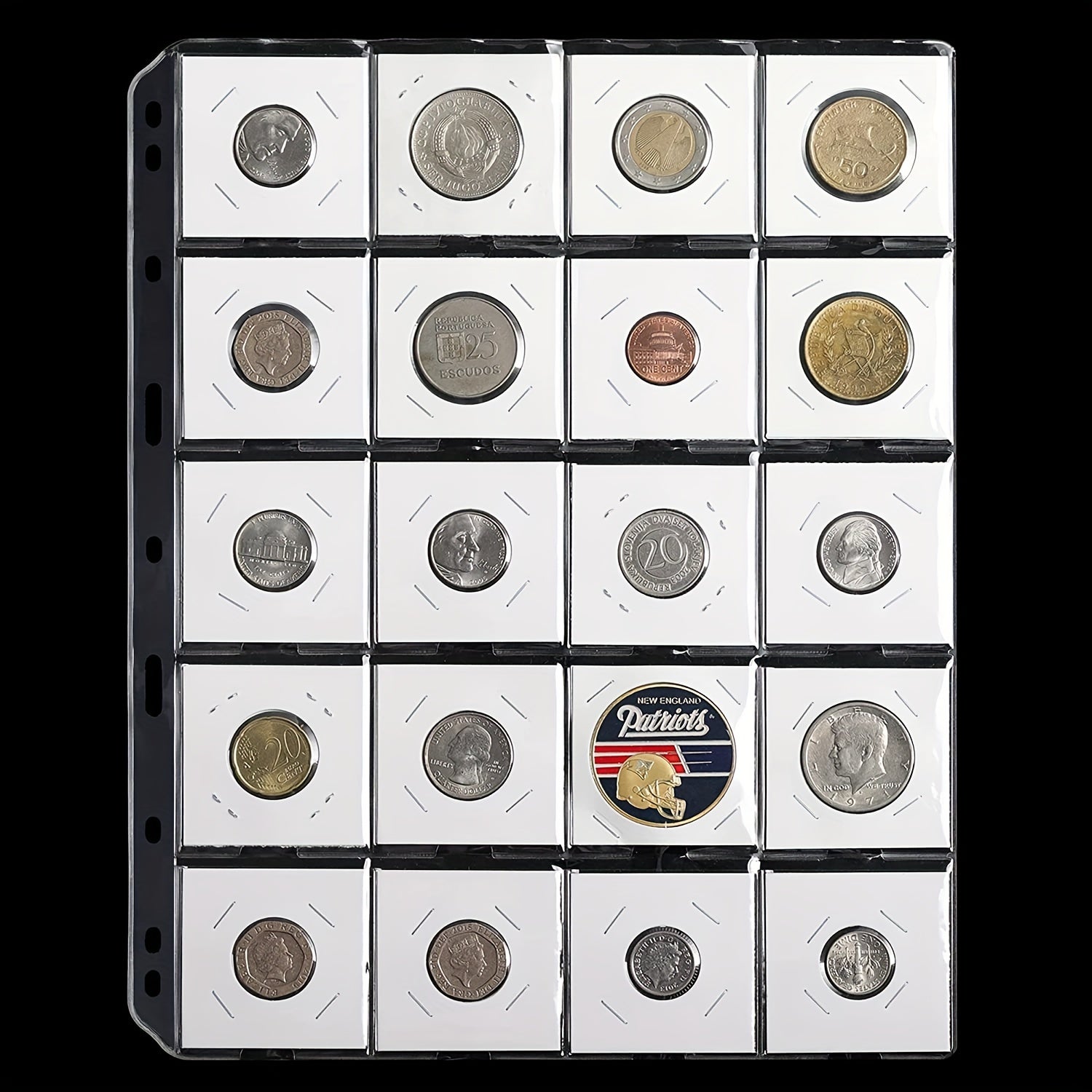 300-1200pcs Coin Collectors' Sleeves with Flip Cover