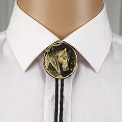 Metal Animal Horse Head Necktie Necklace - Personality Leisure