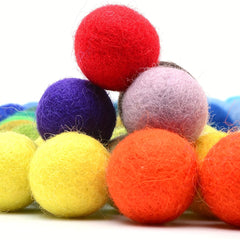 20pcs Felt Pom Poms 2 cm Wool Felt Balls Multiple Colors Bulk Small Puff