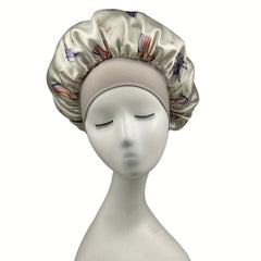 Y2K Gray Satin Head Wrap Elastic Turban Hat