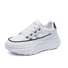 Women's Cutout Lace Up Walking Shoes Non Slip Casual Sneakers