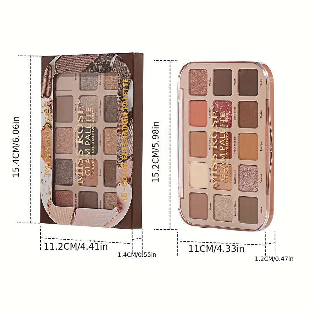15 Color Matte & Glitter Eyeshadow Palette