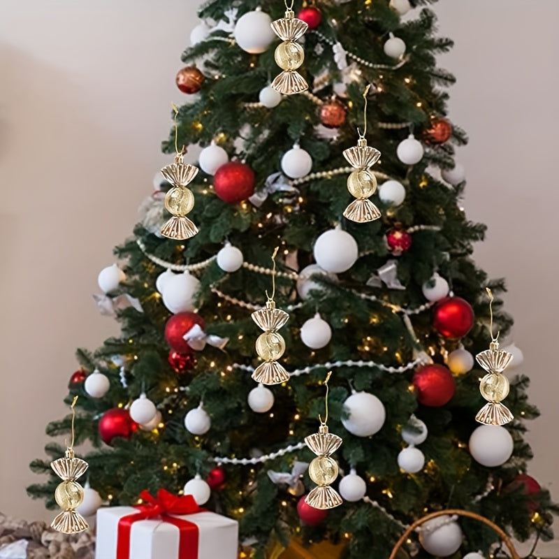 6pcs Christmas Candy Props Tree Pendants