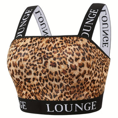 Sexy Bra Women's Plus Leopard Longline Bralette