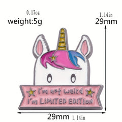 Cartoon Unicorn Enamel Brooch for Girls