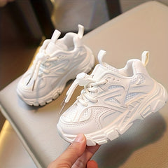 Girls' Breathable Knit Running Shoes Soft Lace Up Sneakers for Jogging