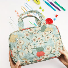 Crochet Bag Travel Organizer Empty Zipper Bag Knitting Needle Case