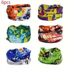 6 Pack Magic Headbands Neck Scarf Outdoor Sports Headwear