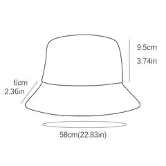 Rose Red Reversible Bucket Hat - Ink Print Lightweight Sun Fisherman Cap