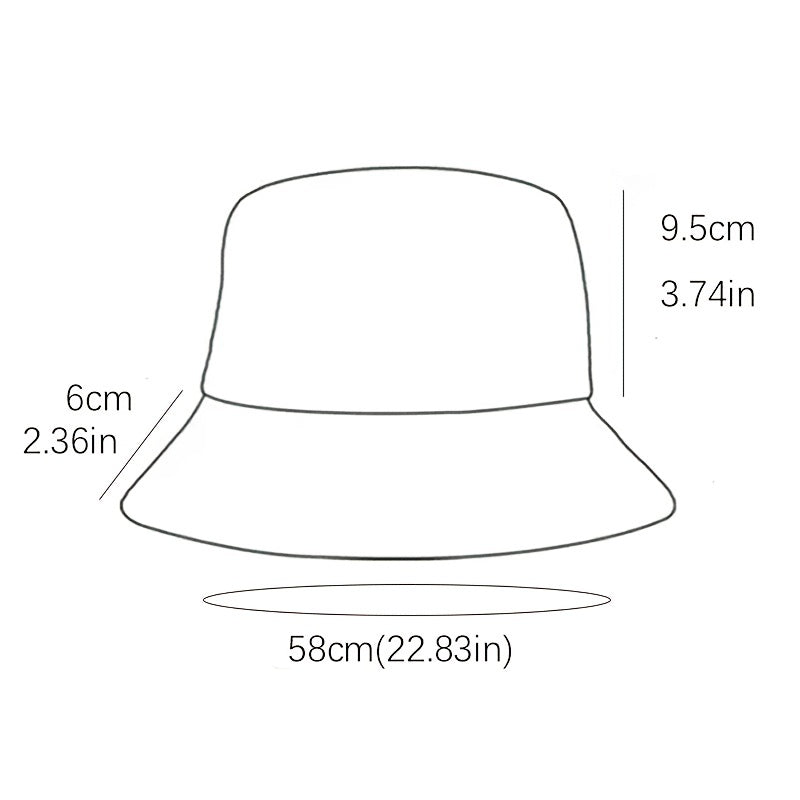 Pink Ink Reversible Bucket Hat Casual Summer Sun Hat
