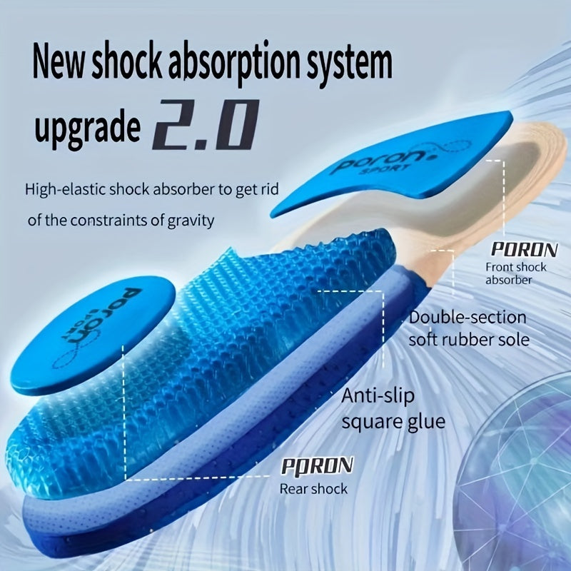 Silicone Sports Insoles Arch Support Breathable Cushion Shock Absorbing