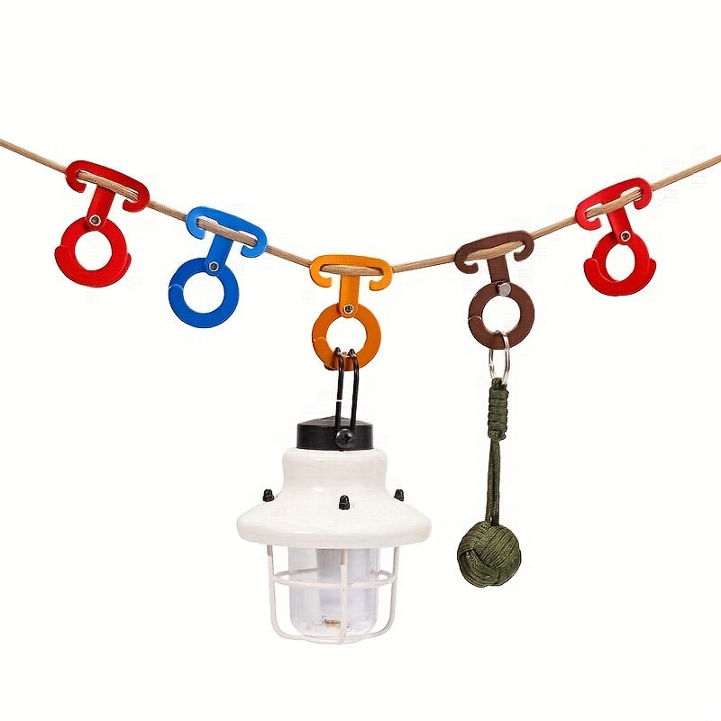4pcs Aluminum Buckles Camping Wind Rope Self Locking O-shaped Buckle