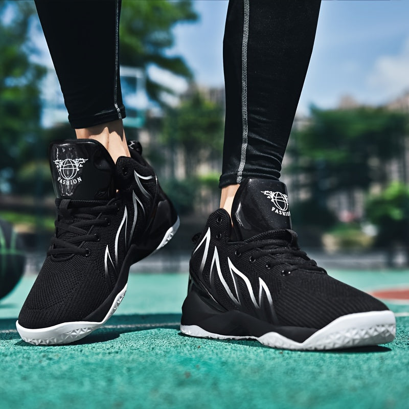 Men's Plus Size Breathable Basketball Shoes Non Slip Lace Up Sneakers