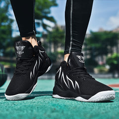 Men's Plus Size Breathable Basketball Shoes Non Slip Lace Up Sneakers
