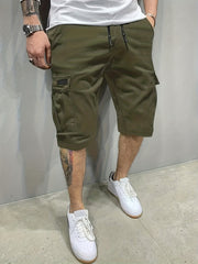 Men's Breathable Cargo Short Pants with Flap Pocket for Hiking Fishing
