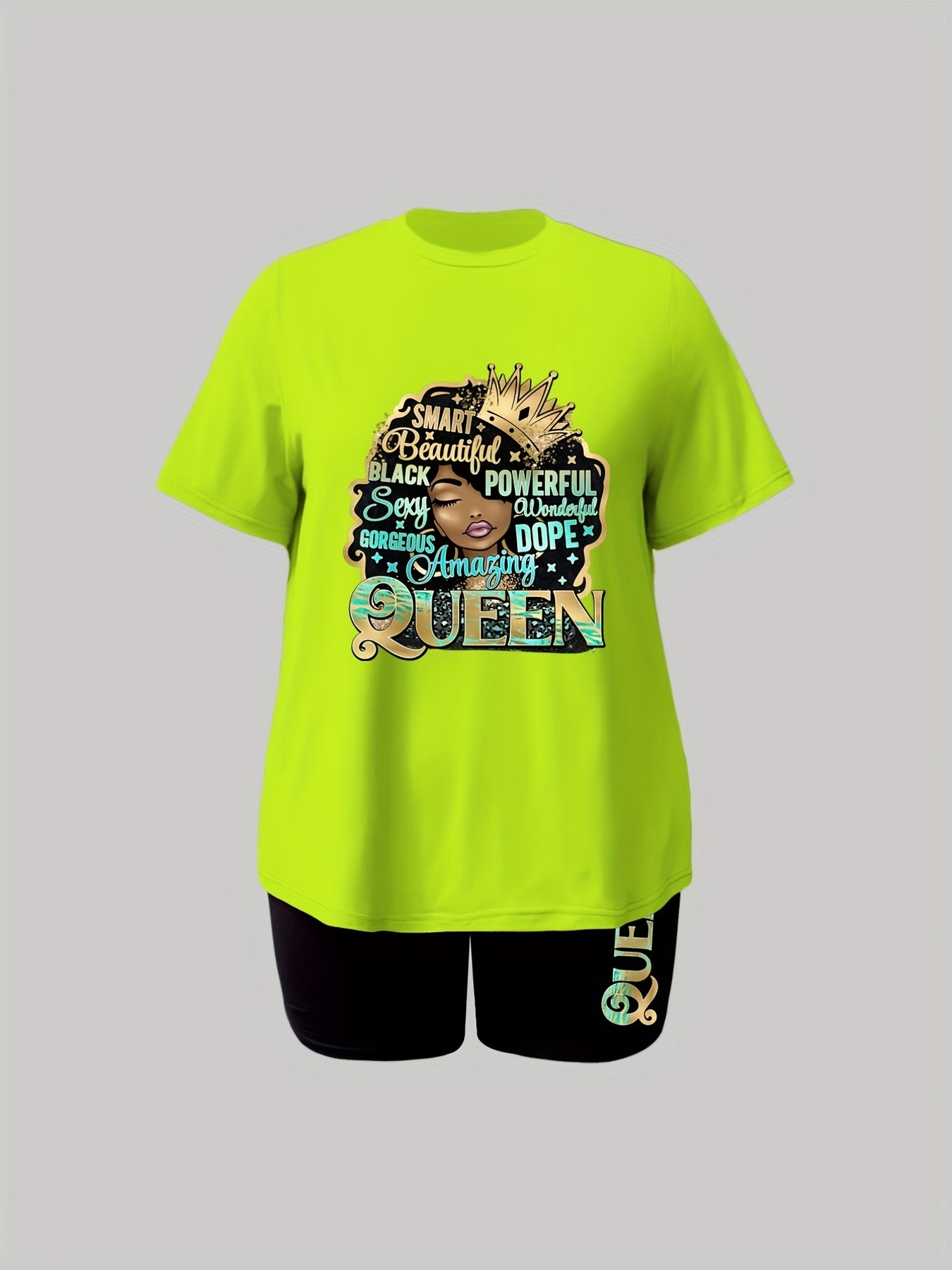 Crown Print Tee & Shorts Set