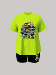 Crown Print Tee & Shorts Set