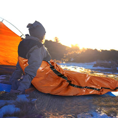 Double Layer Emergency Sleeping Bag with Nylon Storage Bag