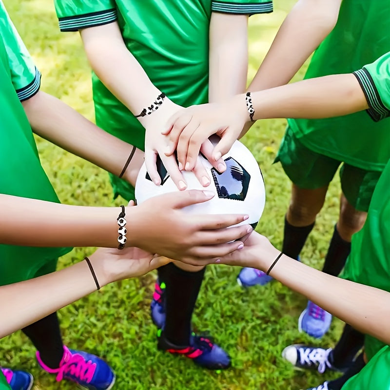 Sport Theme Charm Bracelets Football Soccer Beads Ball Bracelet