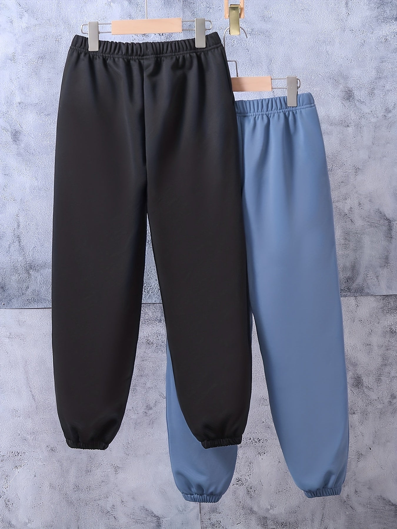 2pcs Skeleton & Letter Print Boys Active Sweatpants Jogger Sports Pan