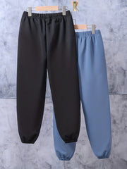2pcs Skeleton & Letter Print Boys Active Sweatpants Jogger Sports Pan