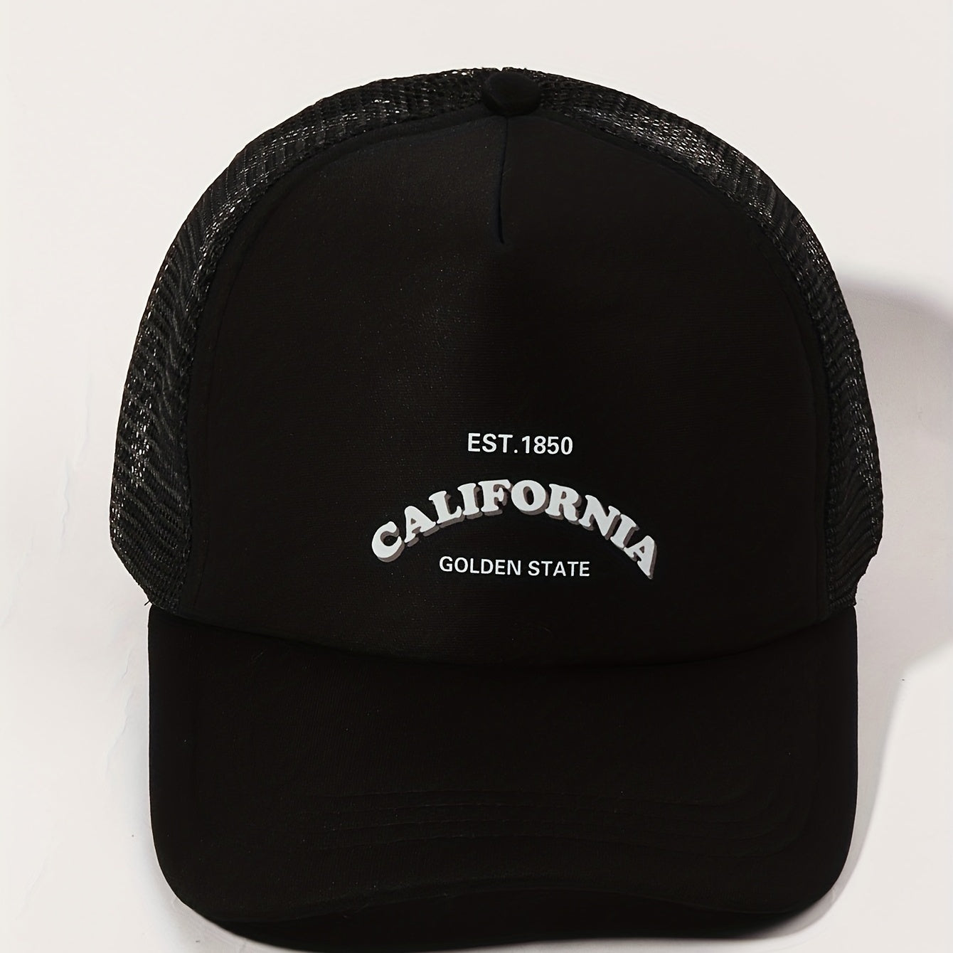 California Printed Trucker Hat Unisex Mesh Baseball Cap Adjustable