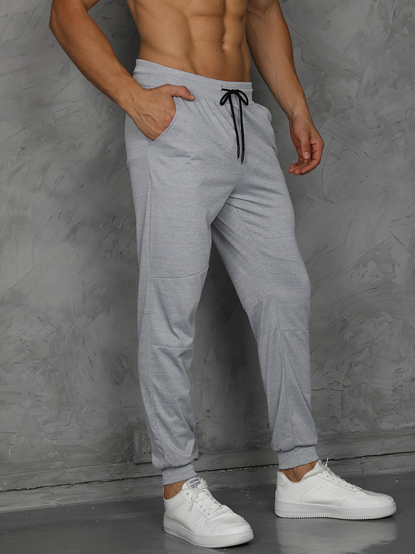 Men's Drawstring Sweatpants Casual Comfy Jogger Pants