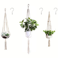1pc 3pcs Macrame Plant Hanger Set Large Ivory