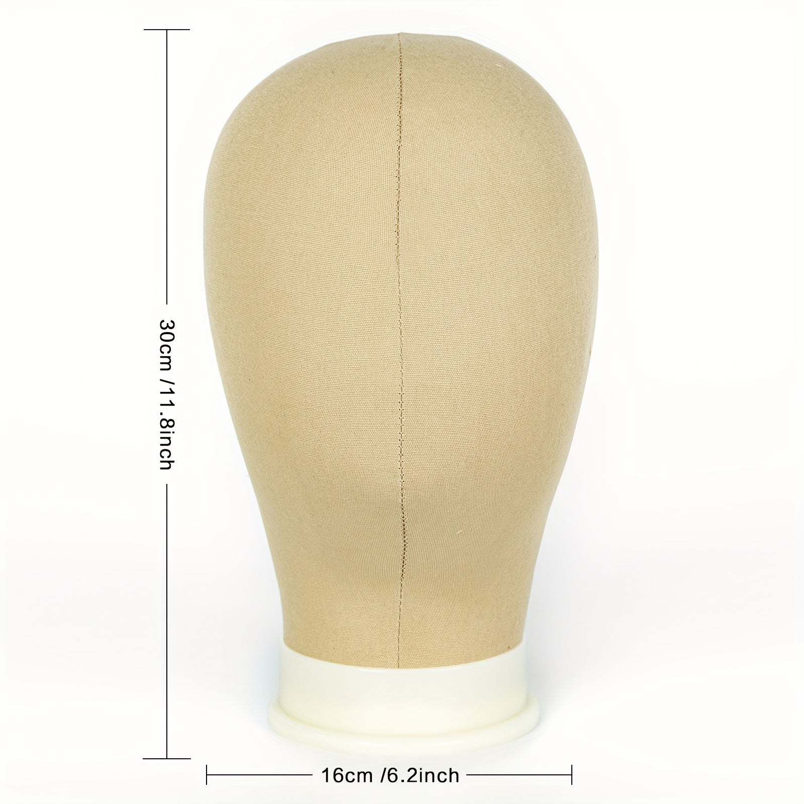 Colorful Canvas Block Head with Mount Hole & Wig Stand
