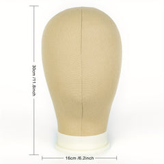 Colorful Canvas Block Head with Mount Hole & Wig Stand