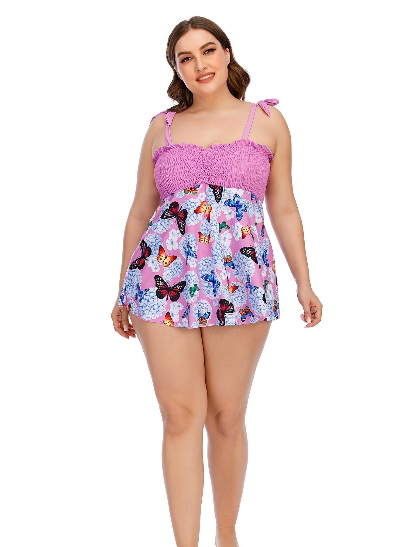 Butterfly Print Swimsuit Set S