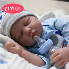 50cm Lifelike Baby Doll with Soft Body And Feeding Kit - Realistic Reborn Boy