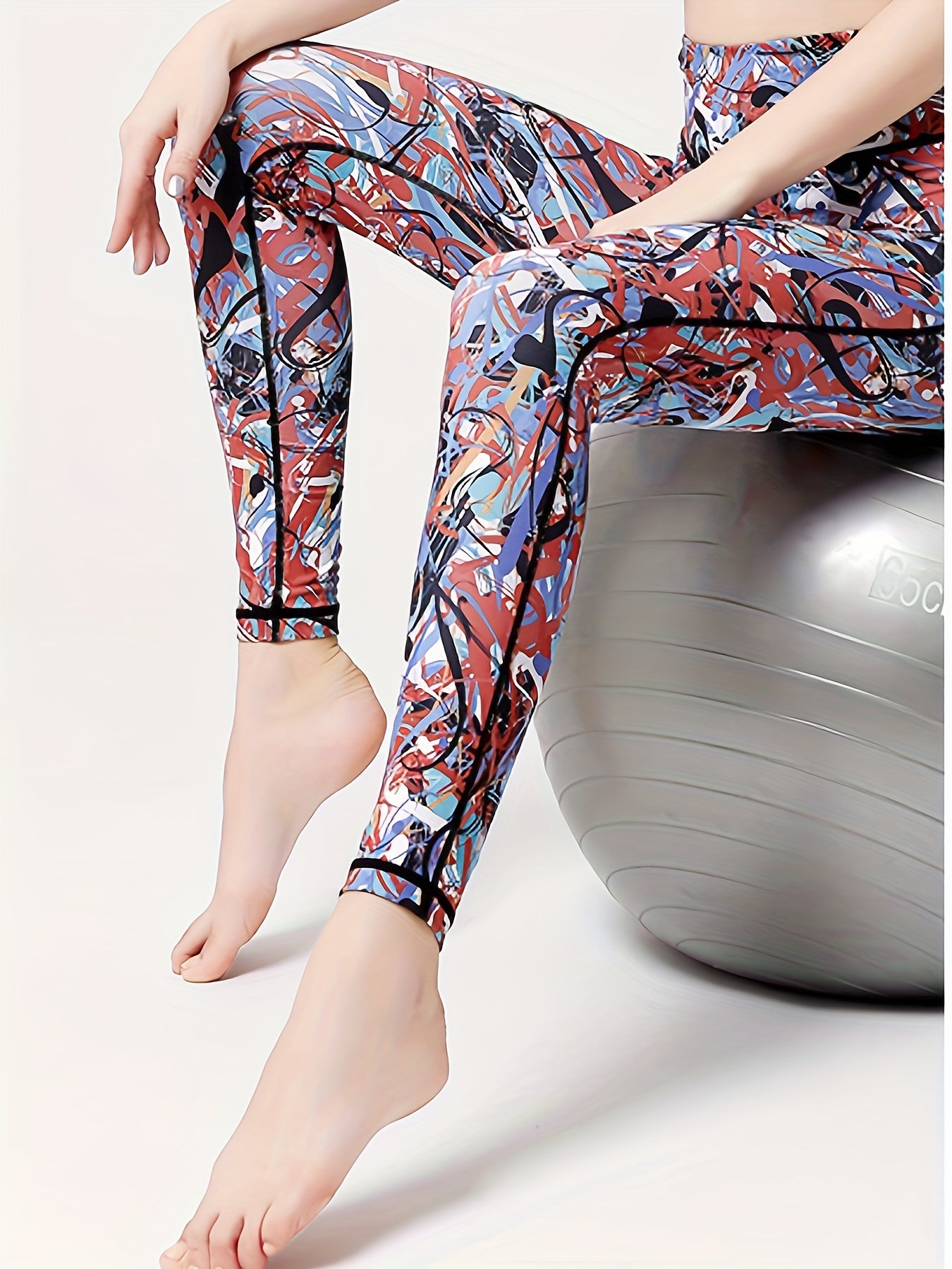 Colorful Graffiti Yoga Pants Tummy Control Butt Lifting Activewear