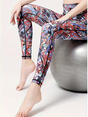 Colorful Graffiti Yoga Pants Tummy Control Butt Lifting Activewear