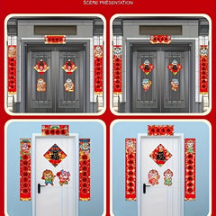 Chinese New Year Dragon Decoration Set with Spring Couplet, Auspicious Meaning