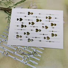 Love Tassel Background Decoration Metal Cutting Die