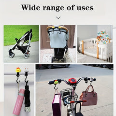 2pcs Animal Fruit Hook and Loop Stroller Hooks for Baby Car