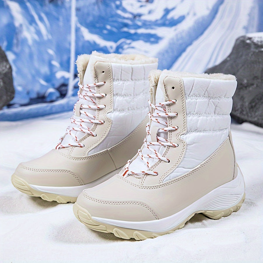 Women's Thick Fleece Lining Snow Boots Anti slip Outdoor Hiking Boots