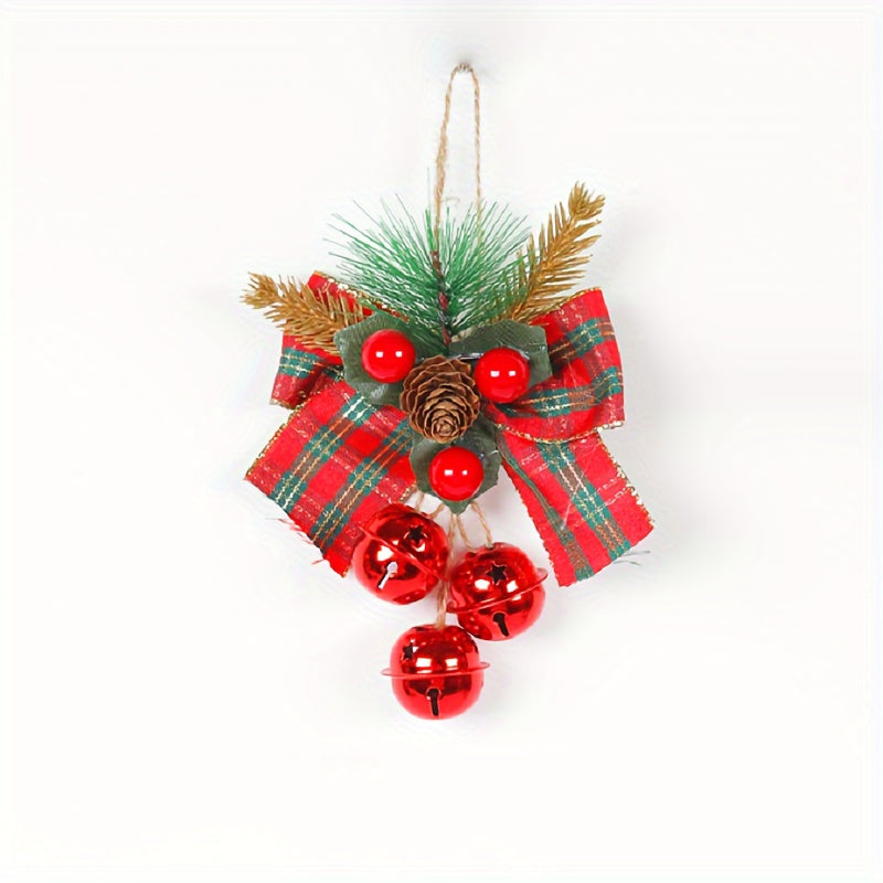 Christmas Bell Pendant Diy Mall Tree Ornament Bow Bell Decoration