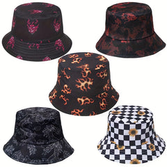 Men's Street Print Sunshade Bucket Hat Fisherman Hat