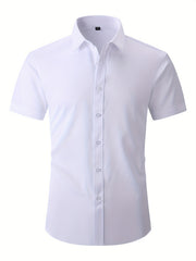 Men's Slim Formal Button Up Shirt for Business Occasion